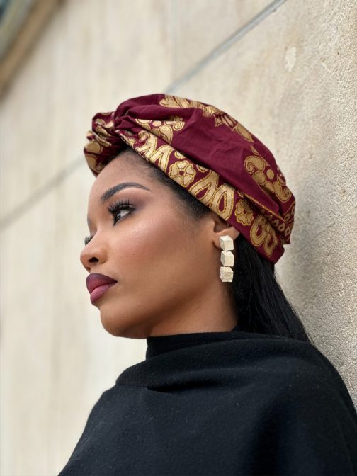 turban la douce bordeau profil
