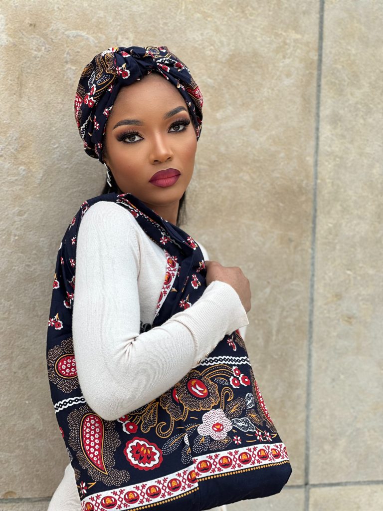turban la douce bleu face