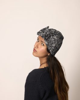 Turban prêt-à-porter La Rêveuse – bandana noir