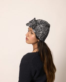 Turban prêt-à-porter La Rêveuse – bandana noir